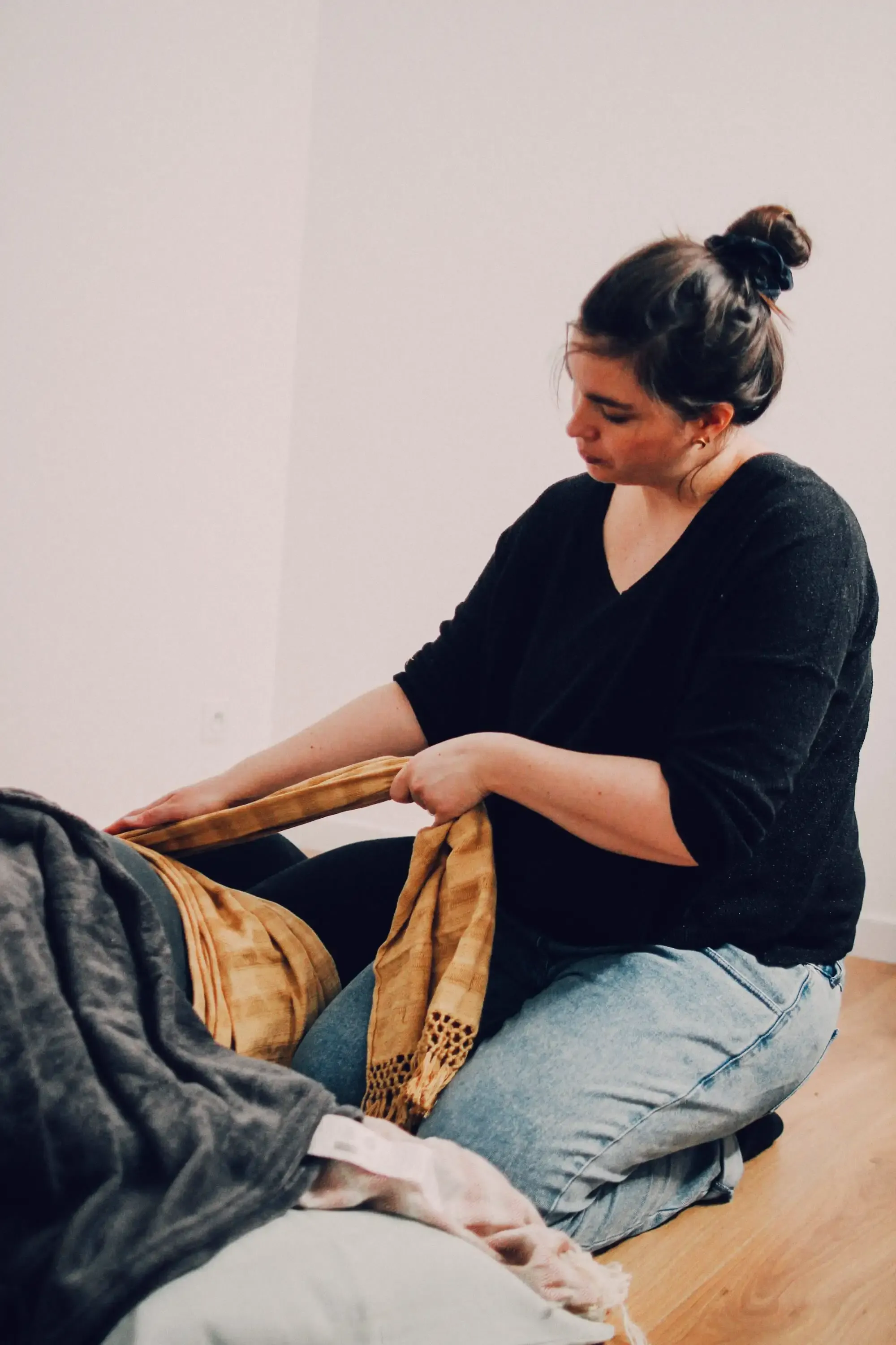 Massage relaxant au tissu rebozo traditionnel